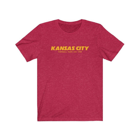 Kansas City Football Team T-Shirt Printify Heather Red L 