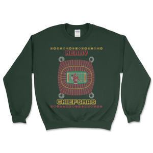 Merry Chiefsmas Sweatshirt Printify Forest Green S 