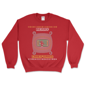 Merry Chiefsmas Sweatshirt Printify Red S 