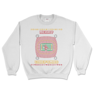 Merry Chiefsmas Sweatshirt Printify White S 