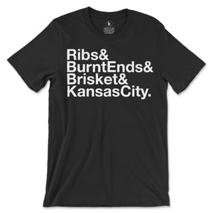 The Three Staples of KCBBQ. T-Shirt Printify Black S 