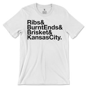 The Three Staples of KCBBQ. T-Shirt Printify White L 